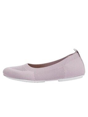 Fitflop Soft Lilac Allegro Knit Slip On Ballet Flat Stretchy Comfort Shoes 8.5